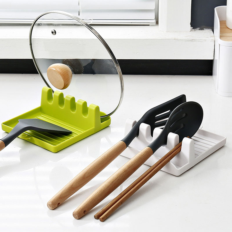 Kitchen Gadgets Under 100 - ห้องครัวช้อนผู้ถือไม้พายส้อมชั้นวางพลาสติกช้อน REST ผู้ถือตะเกียบลื่นช้อน Pad เครื่องครัว
