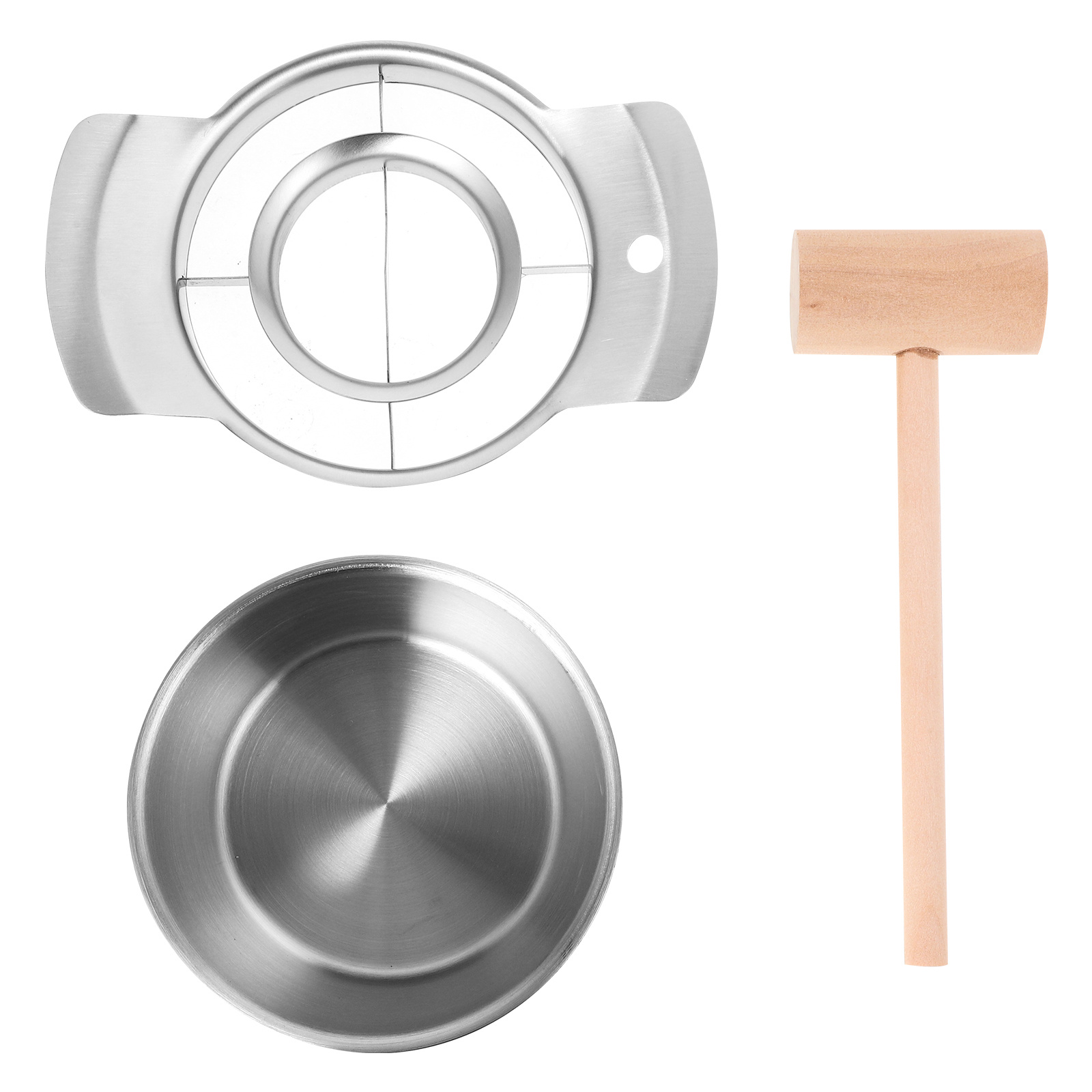 Kitchen Gadgets Set - ชุดเครื่องมือแยกเมล็ดทับทิมสแตนเลส 1 ชุด พร้อมค้อนไม้ ที่ปอกผลไม้ อุปกรณ์ครัว