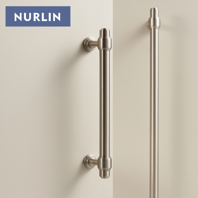 Kitchen Gadgets Luxury - Nurlin ทองเหลืองหรูหรา Matte Silver นิกเกิลแปรงตู้ครัวประตูลิ้นชักตู้เสื้อผ้า Handle