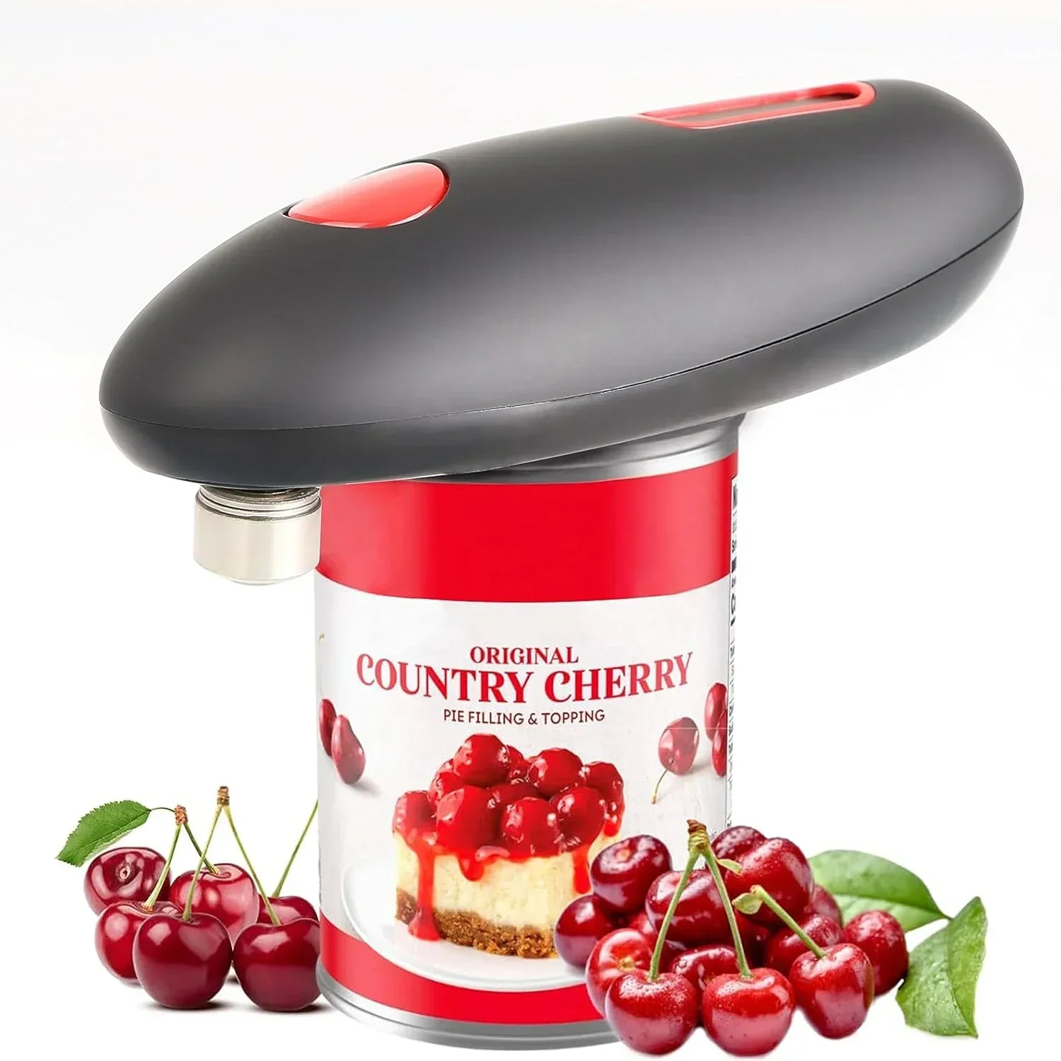 Electric Can Opener - เครื่องเปิดขวดอัตโนมัติแบบสัมผัสเดียวเครื่องเปิดขวดกระป๋องใช้แบตเตอรี่ที่เปิดขอบคมอุปกรณ์ทำครัว