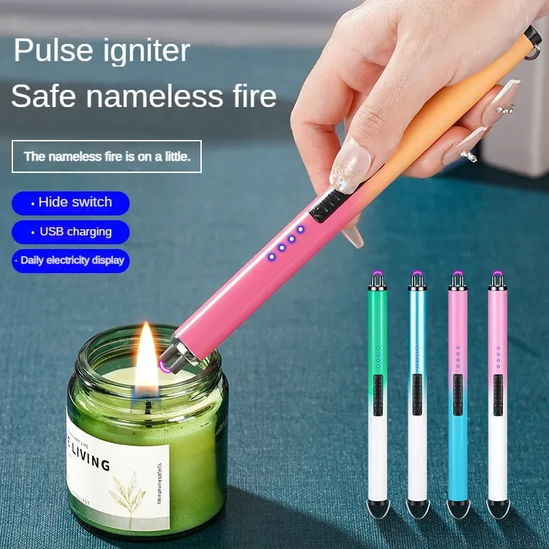 Kitchen Gadgets Best Sellers 2025 - 5-Packไฟแช็กไฟฟ้าWindproof,Kitchen Fire Stick,อุปกรณ์ควัน,Flameless USBชาร์จน้ําหนักเบาไฟแช็ก 2025 ใหม่