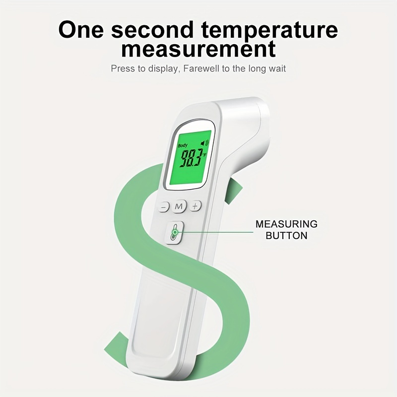 Instant Read Thermometer - เครื่องวัดอุณหภูมิอินฟราเรดแบบไม่สัมผัส หรือ เครื่องวัดออกซิเจนปลายนิ้วแบบพกพา อ่านค่า SpO2 และอุณหภูมิได้อย่างรวดเร็ว