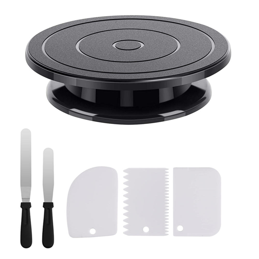 Cake Decorating Turntable - 6pcs เค้ก Turntable 2 Frosting ตรงมุม