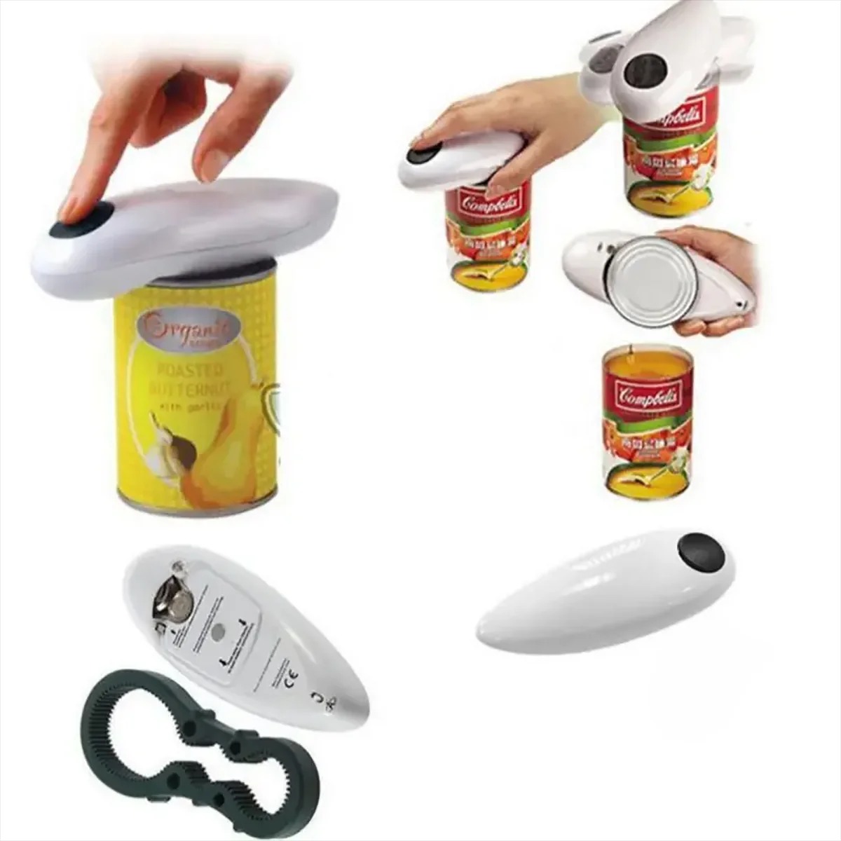 Electric Can Opener - เครื่องเปิดฝาขวดอัตโนมัติไฟฟ้า กำลังสูง เครื่องเปิดกระป๋องไม่มีขอบคม อุปกรณ์ครัวสำหรับเปิดกระป๋อง