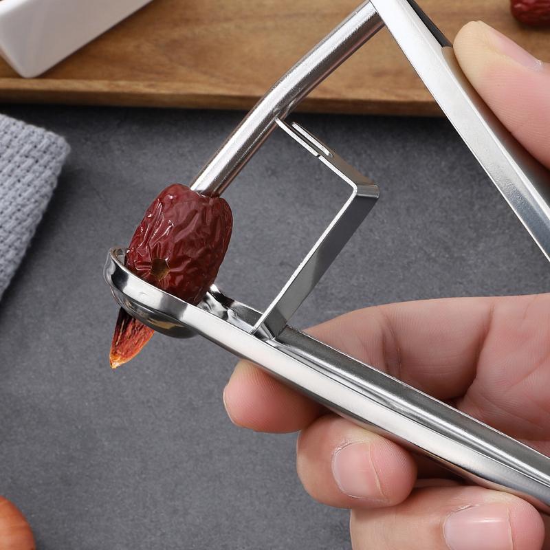 Kitchen Gadgets & Toys - เครื่องมือเอาเมล็ดออกอเนกประสงค์ สำหรับเชอร์รี่ ฮอว์ธอร์น อินทผลัมแดง มะกอก อุปกรณ์เอาเมล็ดออกแบบสร้างสรรค์