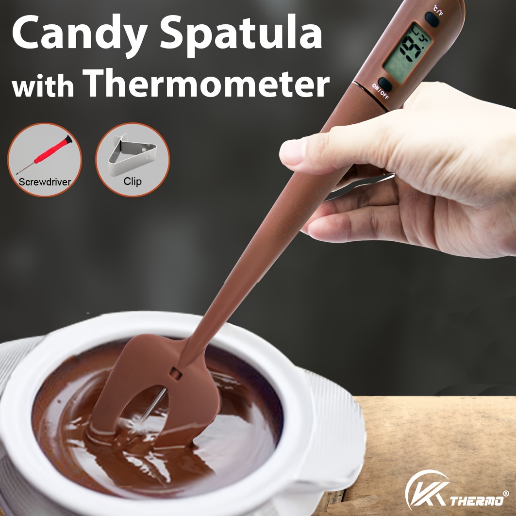 Kitchen Gadgets Under 100 - ไม้พายขนมหวานดิจิตอลพร้อมเทอร์โมมิเตอร์ สำหรับขนมหวาน/น้ำตาล/ลูกอม/เนื้อ/เค้ก/นม
