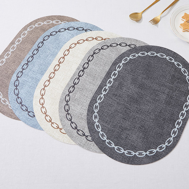 รูปไข่ตาราง Placemat หนัง Faux - Kitchen Gadgets Luxury บทวิจารณ์และราคา
