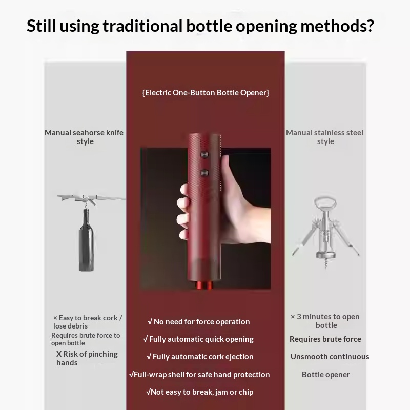 ที่เปิดขวดไวน์ไฟฟ้าแบบชาร์จได้ - Electric Can Opener บทวิจารณ์และราคา