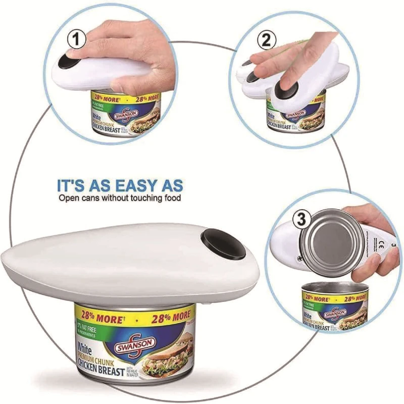 ที่เปิดกระป๋องไฟฟ้าที่เปิดขวดพ - Electric Can Opener บทวิจารณ์และราคา