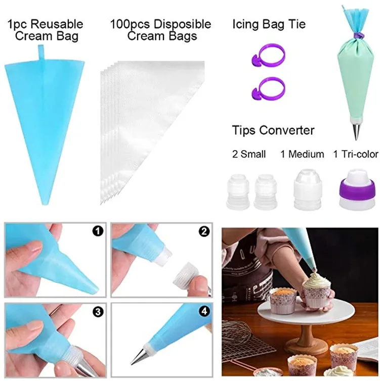 ชุดอุปกรณ์ทำขนม 407 ชิ้น ขายดี - Cake Decorating Turntable บทวิจารณ์และราคา