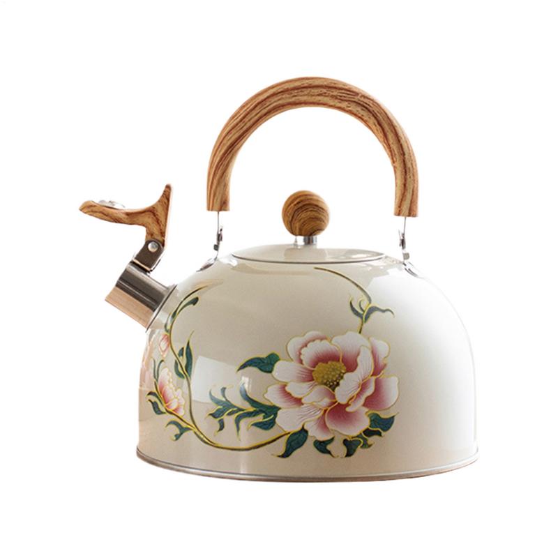 หม้อต้มกาต้มน้ํา Vintage ดอกไม - Kitchen Gadgets Vintage บทวิจารณ์และราคา
