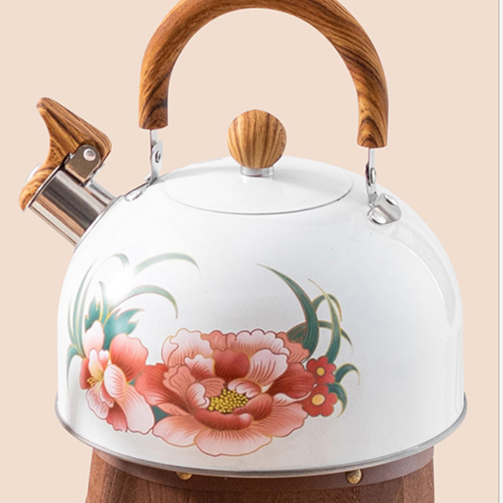 หม้อต้มกาต้มน้ํา Vintage ดอกไม - Kitchen Gadgets Vintage บทวิจารณ์และราคา