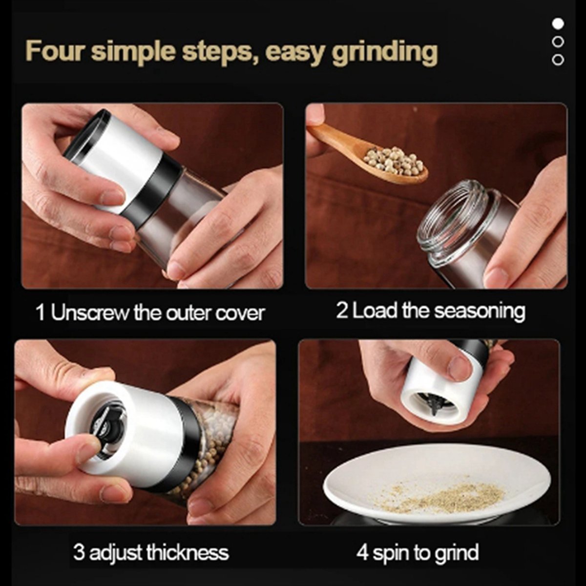 เครื่องบดเกลือพริกไทยแบบมือหมุ - Kitchen Gadgets & Toys บทวิจารณ์และราคา