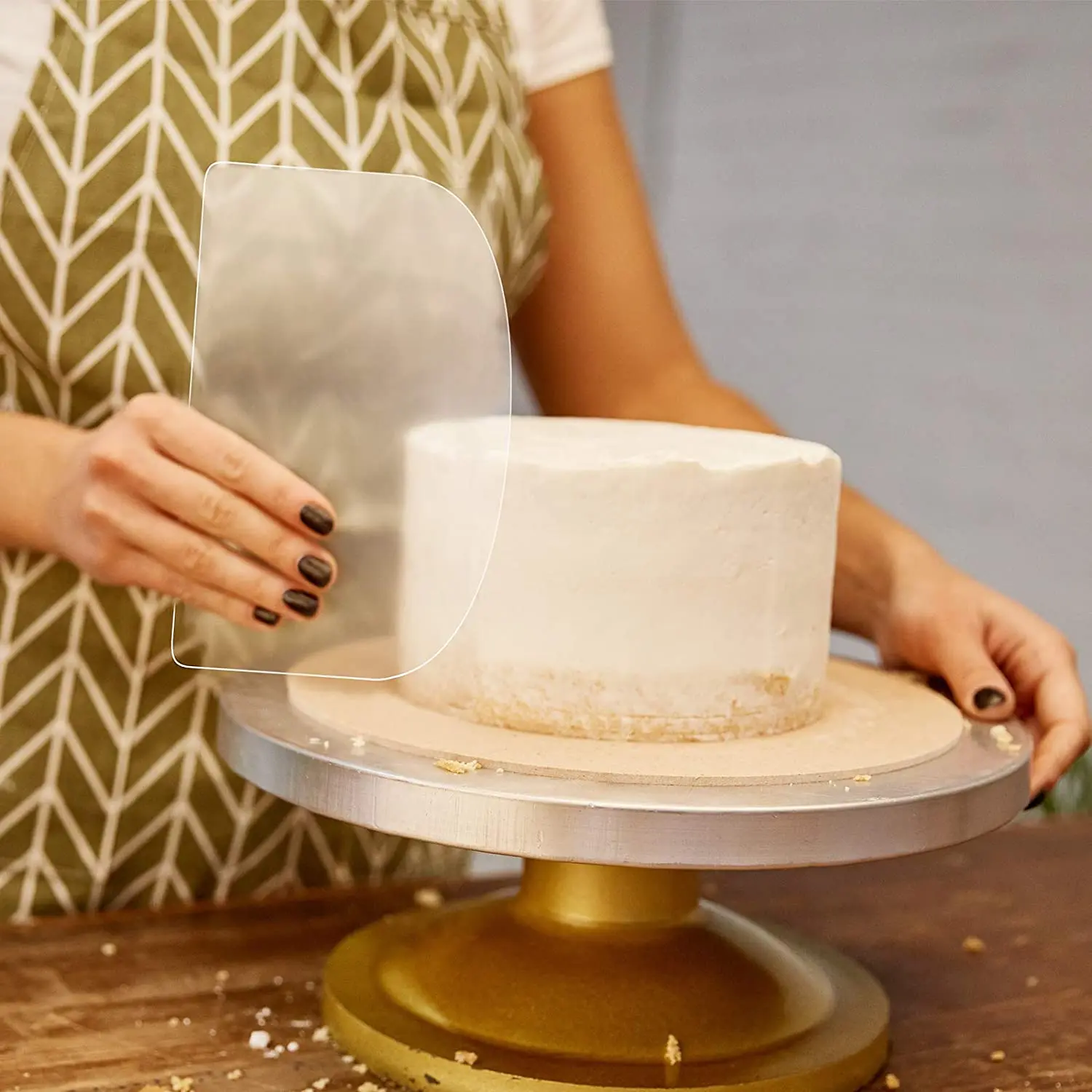 DIY เค้กพลาสติก Soft Scraper F - Cake Decorating Turntable บทวิจารณ์และราคา