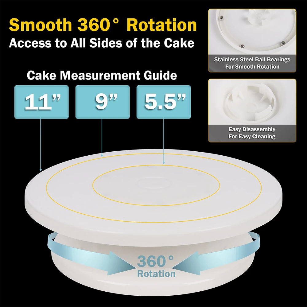 ชุดตกแต่งเค้ก 6 ชิ้น พร้อมแท่น - Cake Decorating Turntable บทวิจารณ์และราคา