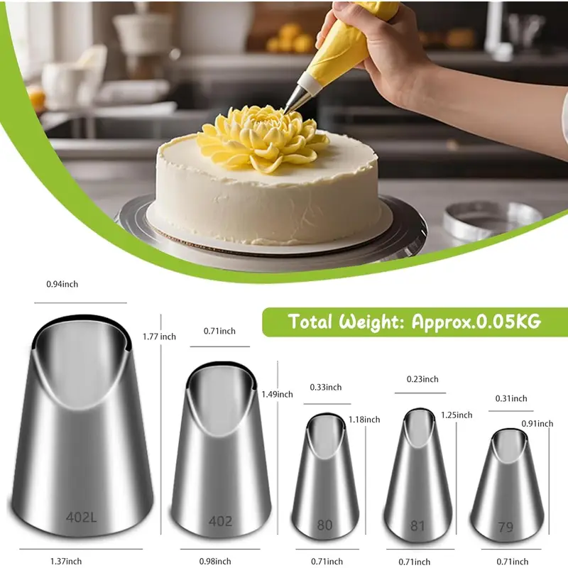 ชุดหัวฉีดสแตนเลส 5 ชิ้น, หัวฉี - Kitchen Gadgets Set บทวิจารณ์และราคา