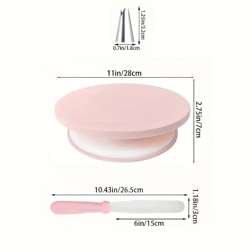 ชุดตกแต่งเค้ก 32 ชิ้น พร้อมจาน - Cake Decorating Turntable บทวิจารณ์และราคา