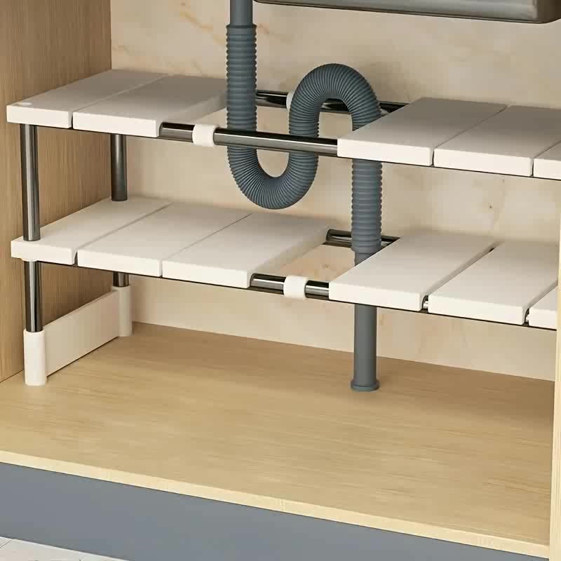 ชั้นวางของใต้ซิงค์แบบปรับได้ - - Kitchen Gadgets Cabinet บทวิจารณ์และราคา