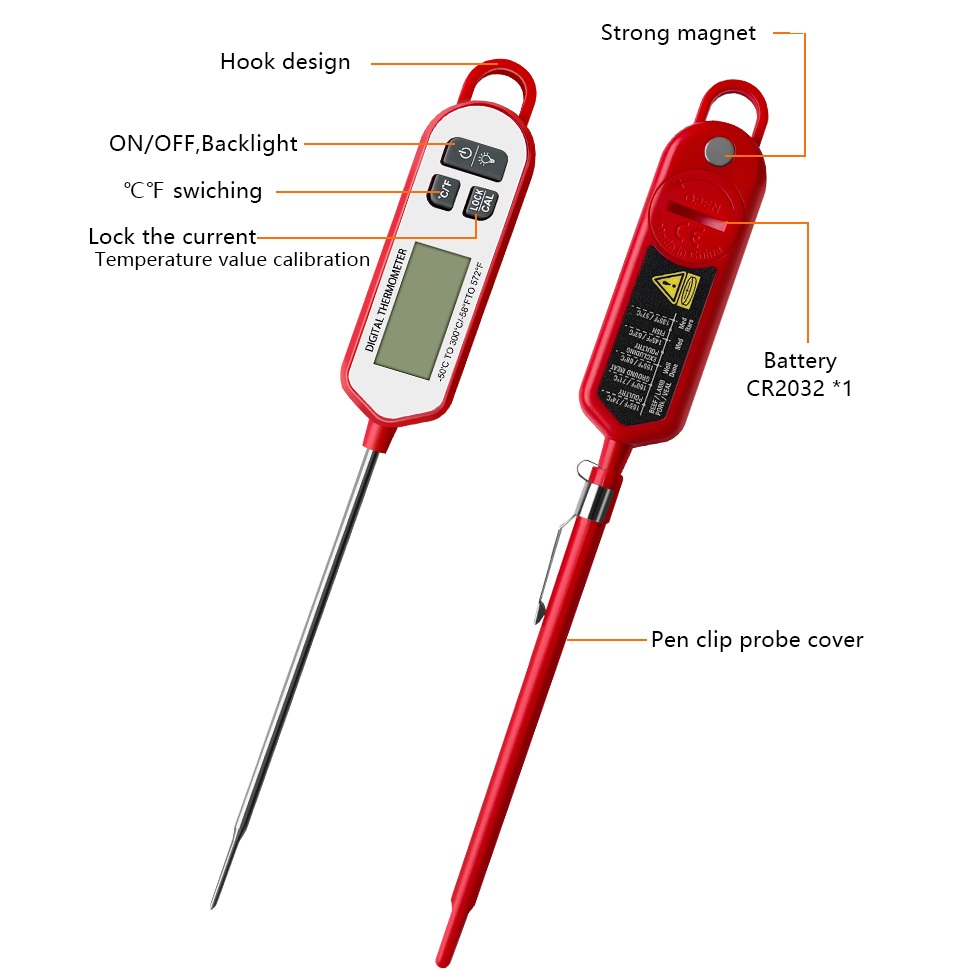 เทอร์โมมิเตอร์วัดอุณหภูมิเนื้อ - Instant Read Thermometer บทวิจารณ์และราคา