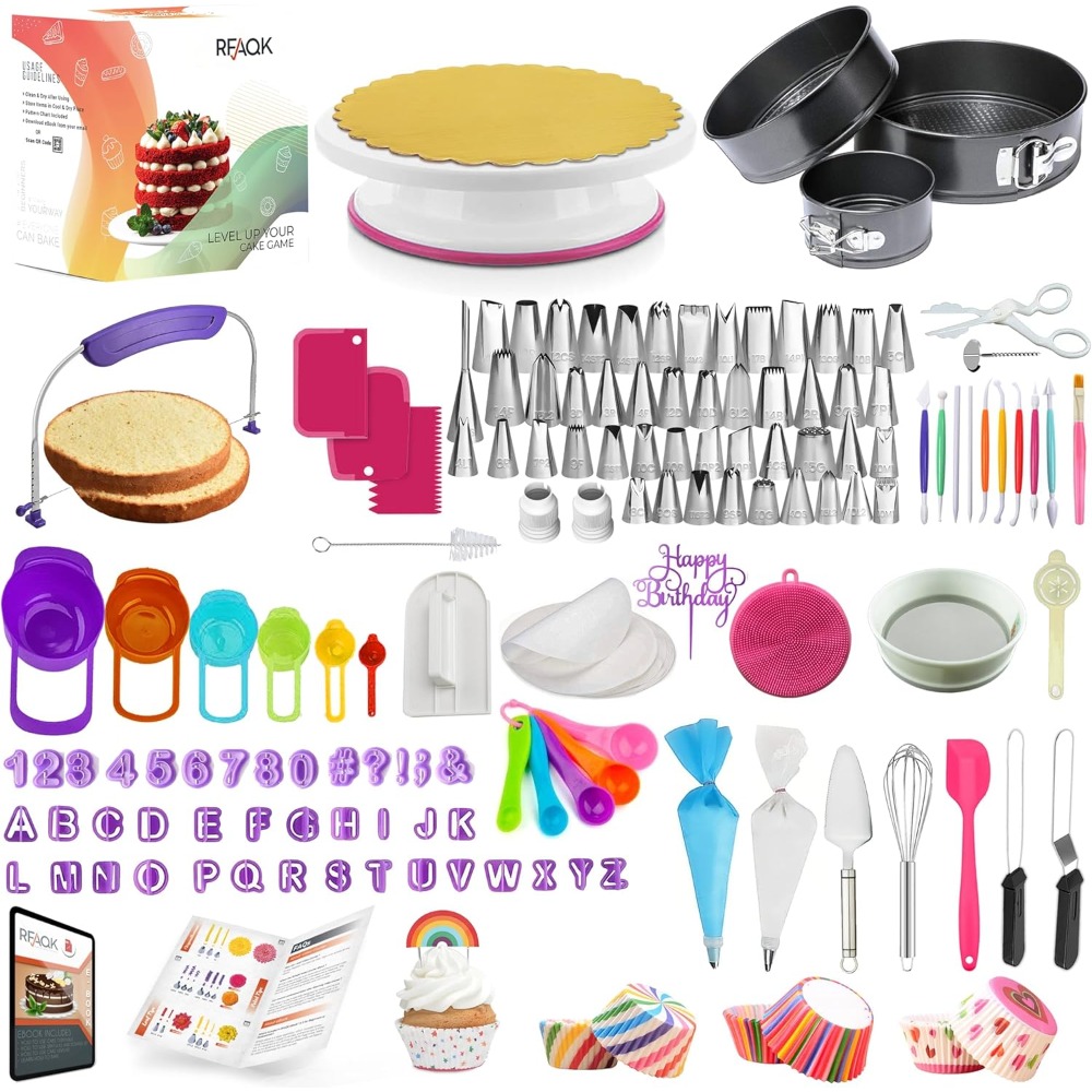 อุปกรณ์ตกแต่งเค้กชุดตกแต่งเค้ก - Cake Decorating Turntable บทวิจารณ์และราคา