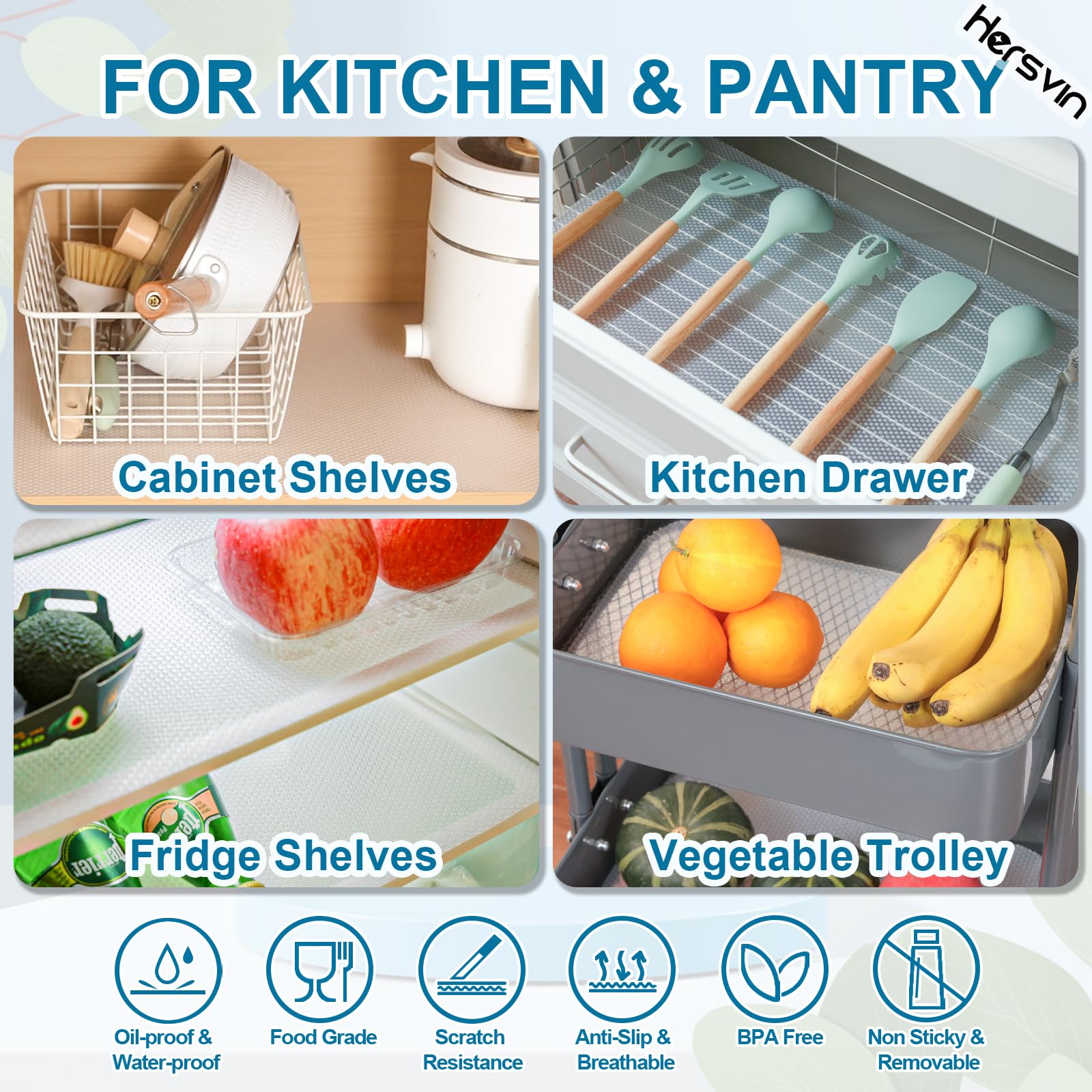 แผ่นรองชั้นวางของในครัว EVA แบ - Kitchen Gadgets Cabinet บทวิจารณ์และราคา