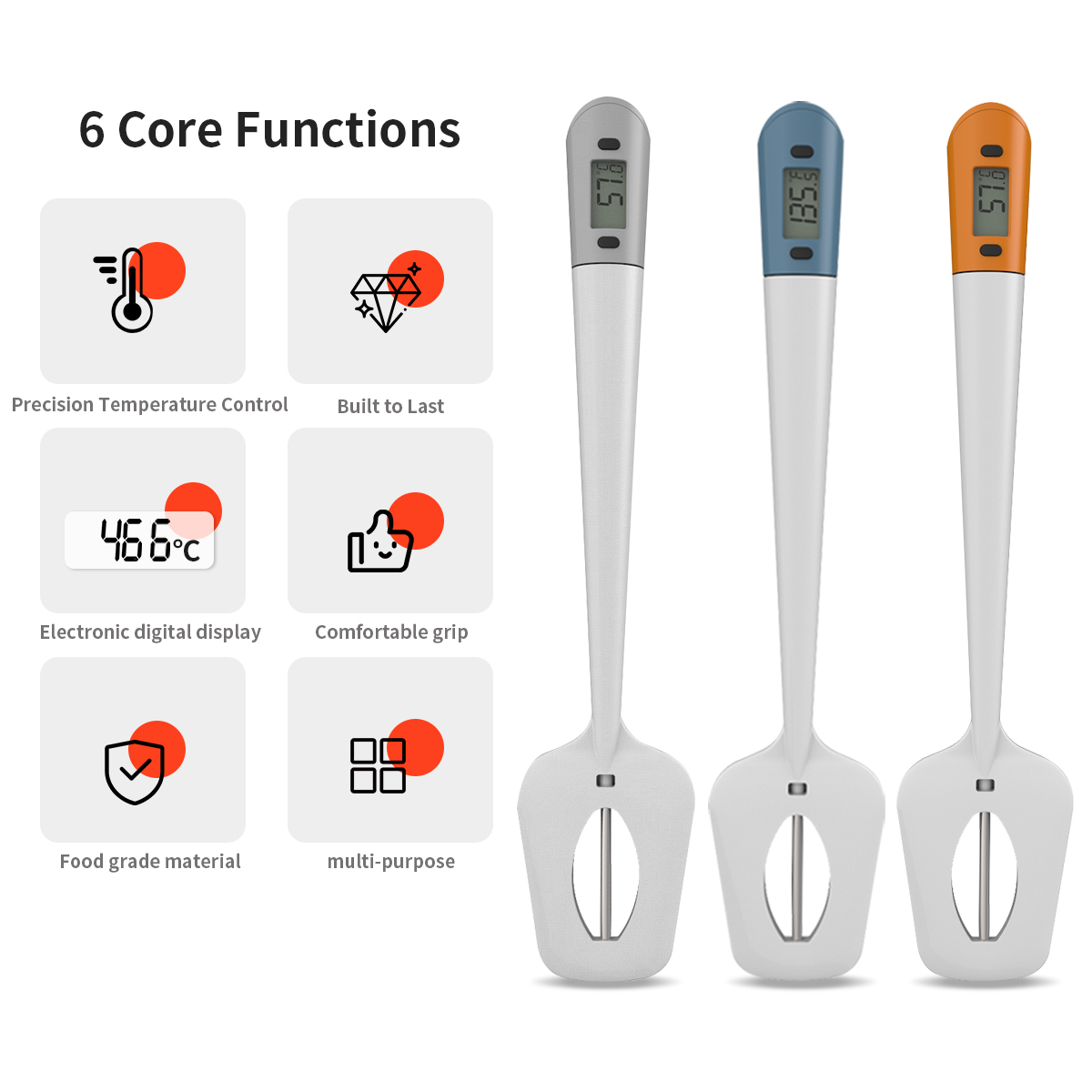 ไม้พายขนมดิจิตอลพร้อมเครื่องวั - Kitchen Gadgets Under 100 บทวิจารณ์และราคา