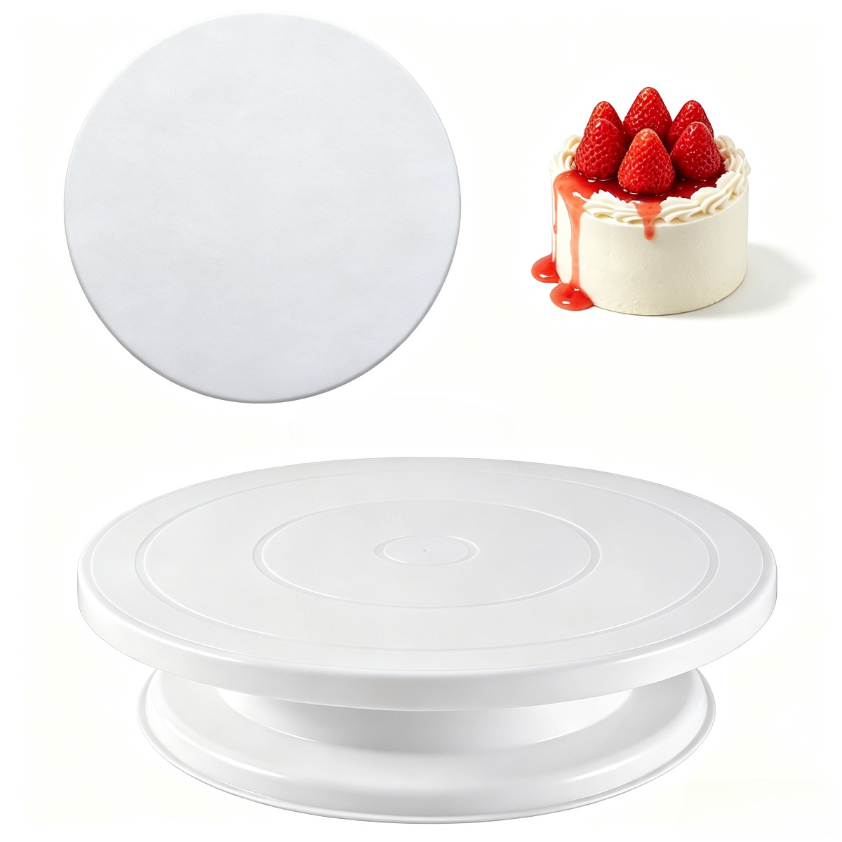 แท่นหมุนเค้กกันลื่นแบบมั่นคง แ - Cake Decorating Turntable บทวิจารณ์และราคา