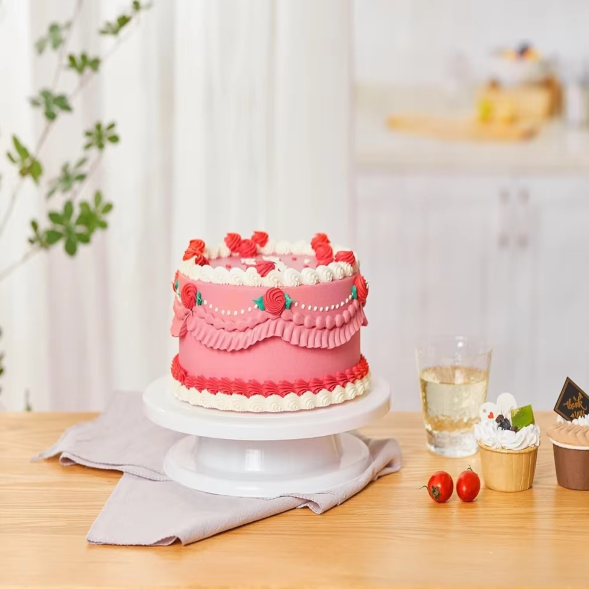 แท่นหมุนเค้กกันลื่นแบบมั่นคง แ - Cake Decorating Turntable บทวิจารณ์และราคา