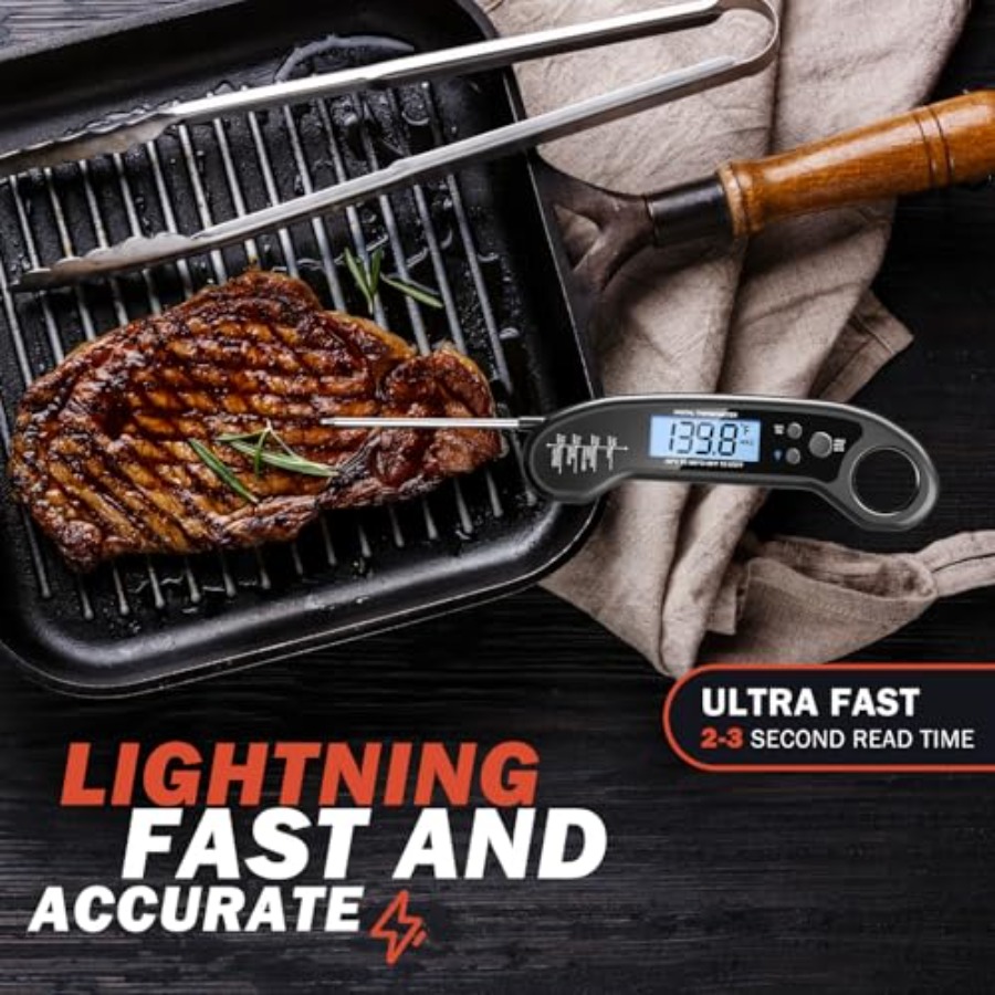 เทอร์โมมิเตอร์วัดอุณหภูมิเนื้อ - Instant Read Thermometer บทวิจารณ์และราคา