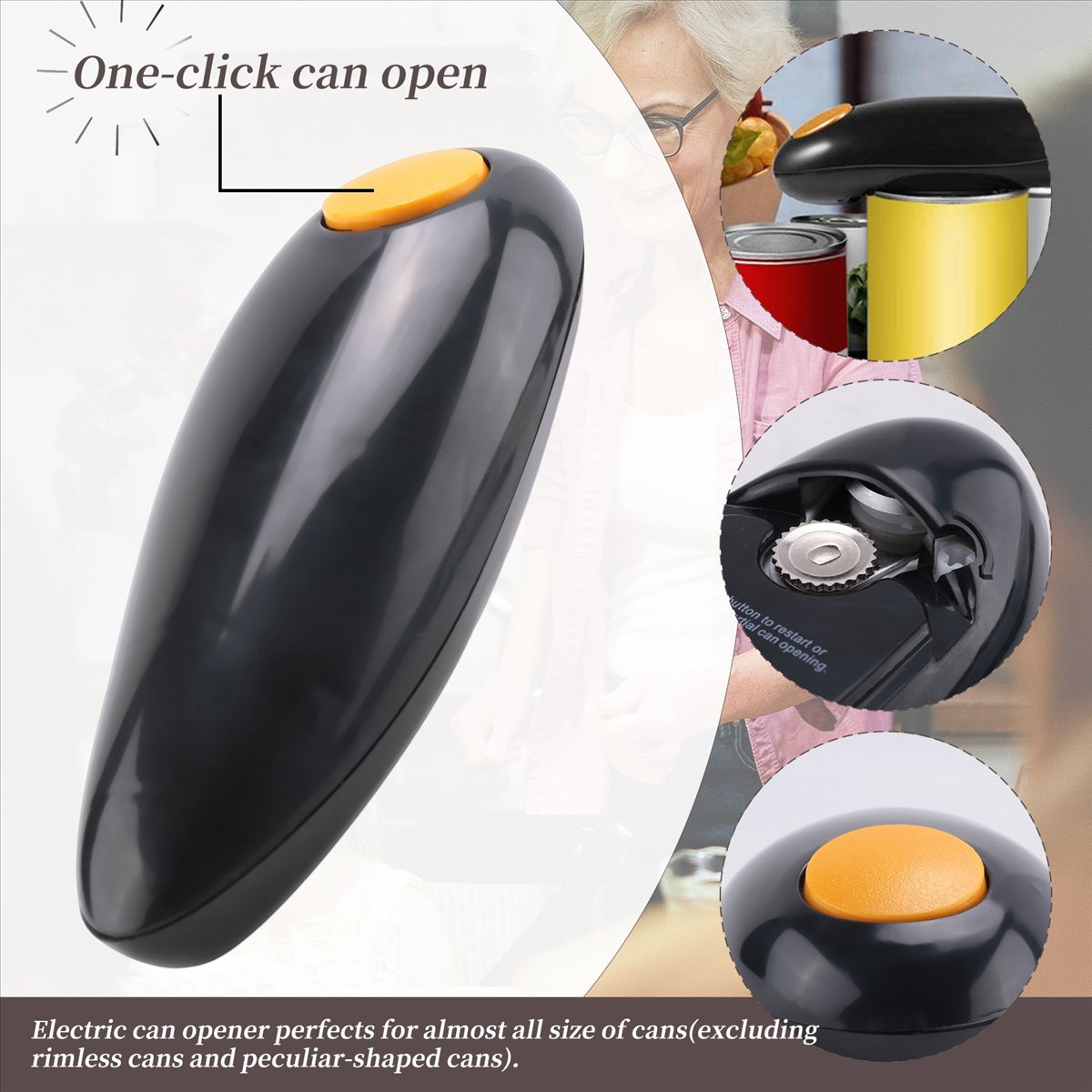 ที่เปิดกระป๋องไฟฟ้า newA10R แบ - Electric Can Opener บทวิจารณ์และราคา