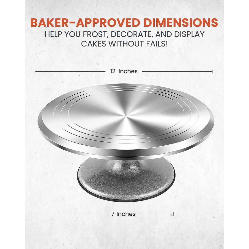 ฐานหมุนเค้กอัลลอยขนาด 12 นิ้ว  - Cake Decorating Turntable บทวิจารณ์และราคา
