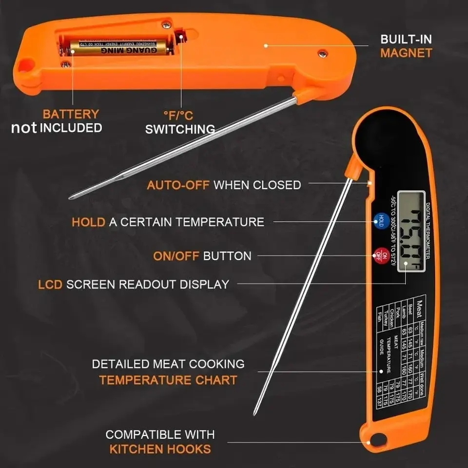 เทอร์โมมิเตอร์วัดอุณหภูมิอาหาร - Instant Read Thermometer บทวิจารณ์และราคา