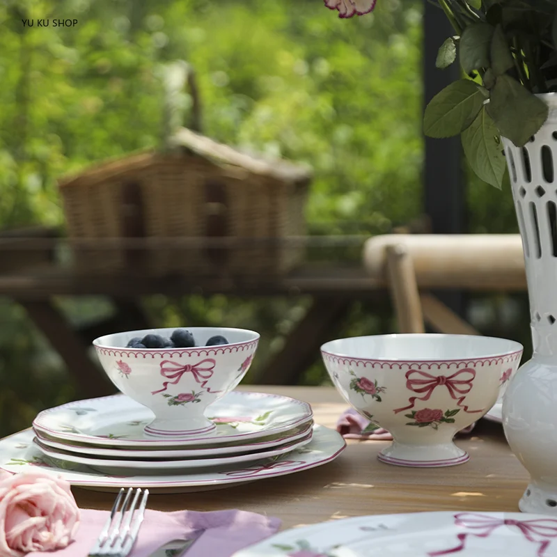 French Rose ช้อนส้อม Bone Chin - Kitchen Gadgets Set บทวิจารณ์และราคา