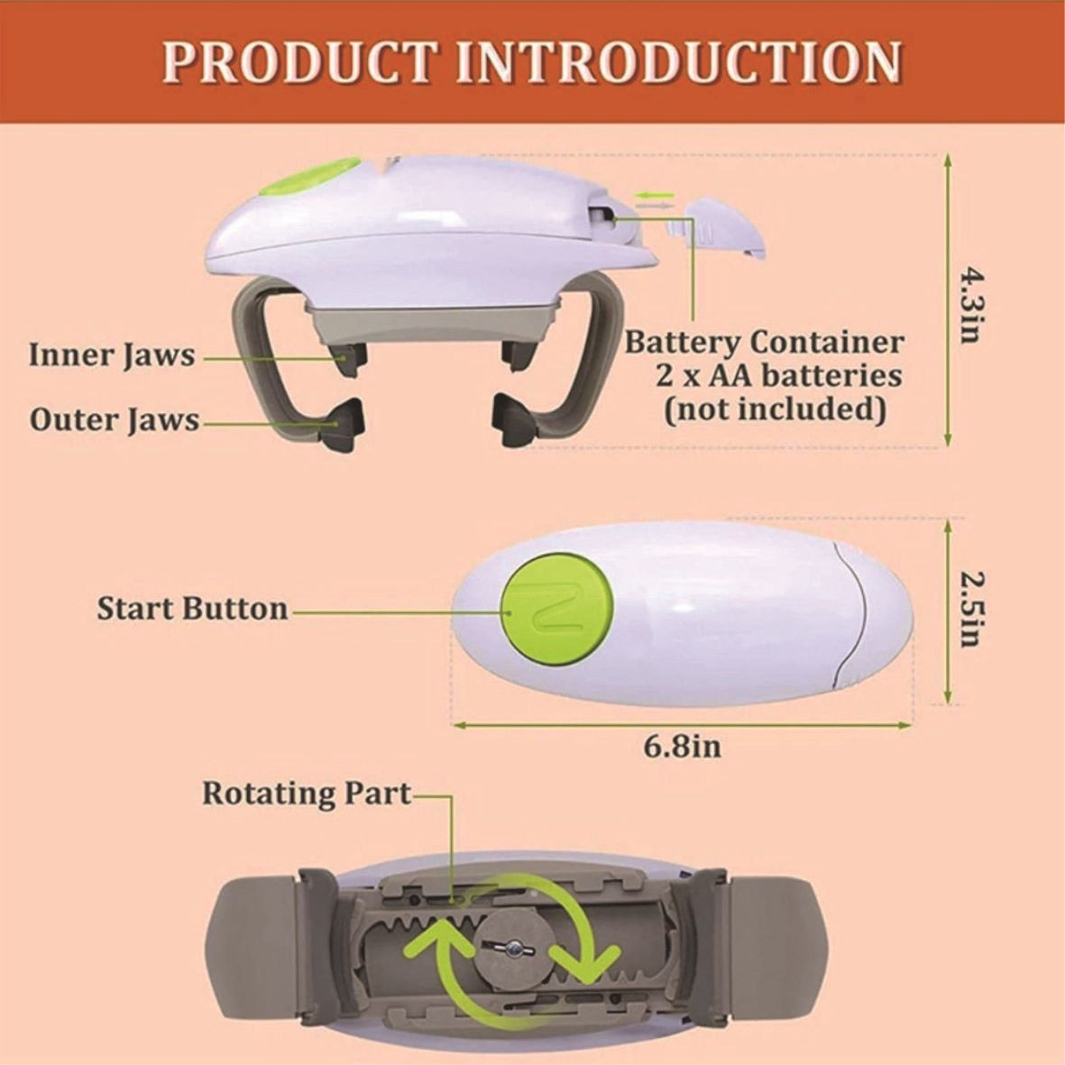 ที่เปิดฝาขวดไฟฟ้า ที่เปิดฝาขวด - Electric Can Opener บทวิจารณ์และราคา